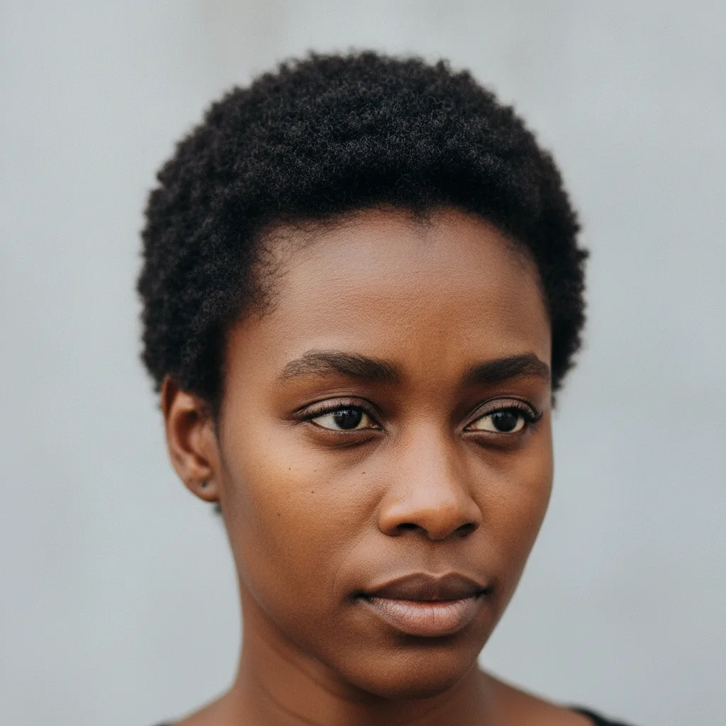 Before — tight, dry coils with minimal length